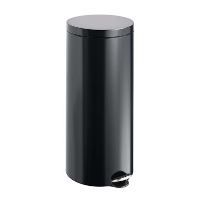 Pedaalemmer 30 L staal  | zwart  | mat 