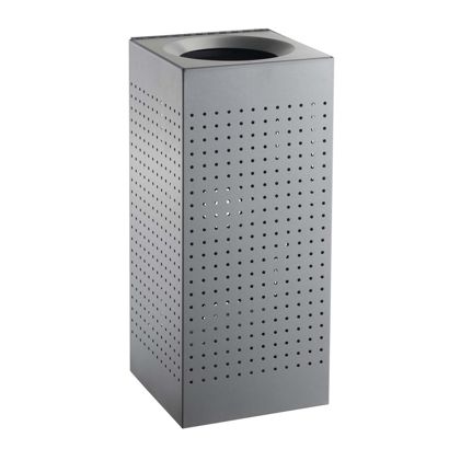 Afvalbak, voor buiten, staal, grijs 60 l