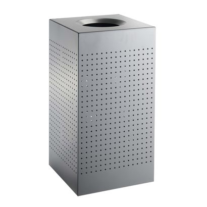 Afvalbak, voor buiten, staal, grijs 120 l 