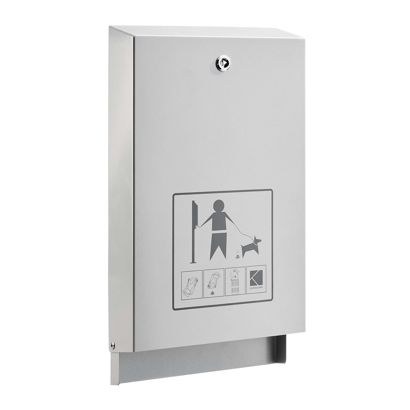 Hondenpoepzakjesdispenser, staal lichtgrijs 
