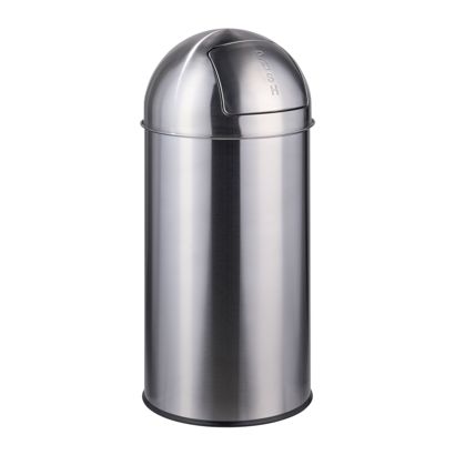 Push afvalbak,  roestvrij staal, mat zilver 35 l
