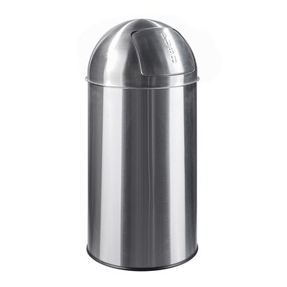 Push afvalbak,  roestvrij staal, mat zilver 50 l