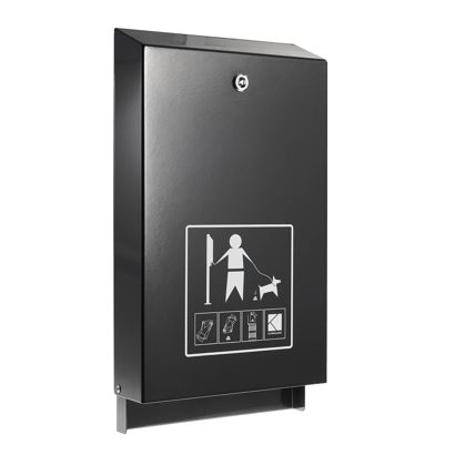 Hondenpoepzakjesdispenser, staal zwart 