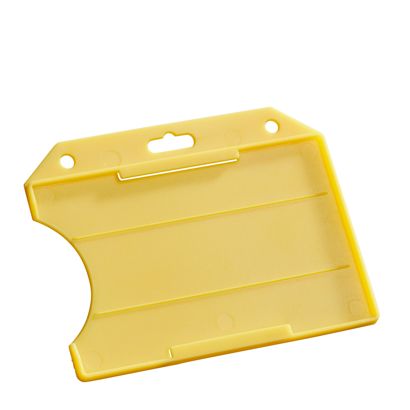 ID-kaarthouder/badge, hard plastic, open geel 