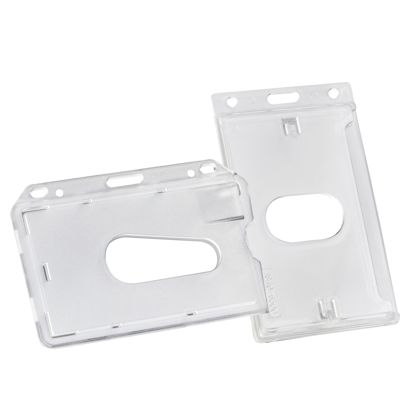 ID-kaarthouder hard plastic, duimschuif, mat 