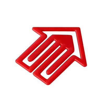 Pijl paperclips, 30 mm, kunststof, rood null