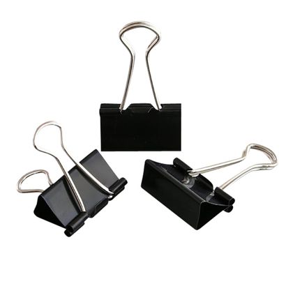 Foldback papierclips, zwart 32 mm