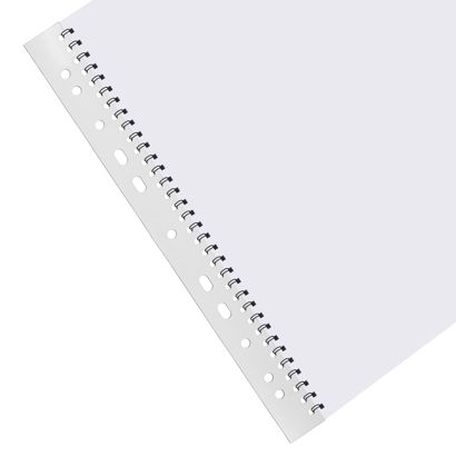 Filestrips voor wirebind bindruggen, A4, 3:1, ronde perforatie 