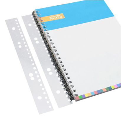 Filestrips voor wirebind bindruggen, A5, 3:1, ronde perforatie 