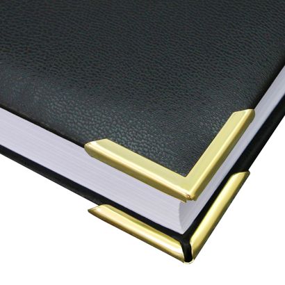 Boekhoeken metaal PS 31 - 31 x 31 mm  | vermessingd 
