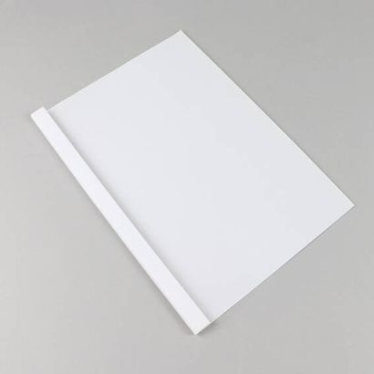 Thermische inbindomslag A4, karton met linnenstructuur, 30 vel, wit  | 240 g/m² | 3 mm