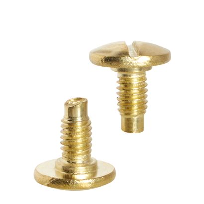 Schroeven met sleuf voor busschroeven, 7,5 mm, met 1 mm verhoging, vermessingd 