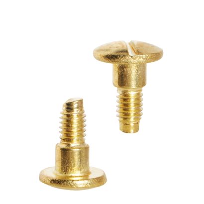 Schroeven met sleuf voor busschroeven, 7,5 mm, met 4 mm verhoging, vermessingd 