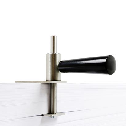 Metalen papierafsteker / vellenteller met stelschroef, meetbereik 0 tot 70 mm 