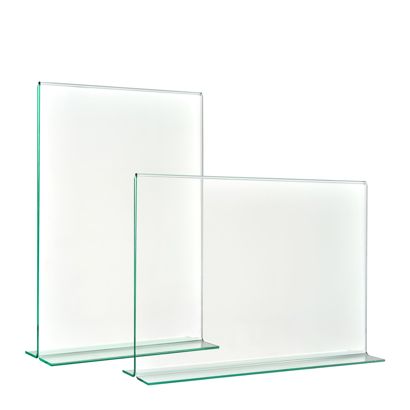 T-standaard met glaslook, PMMA (acryl), transparant 