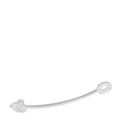 Nylon sluitstrip, 55 mm lang, transparant 