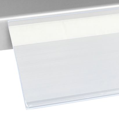 Prijsrail/scanrail DBR, zelfklevend 52 mm | 1000 mm | transparant  | zelfklevend (standaard tape) 