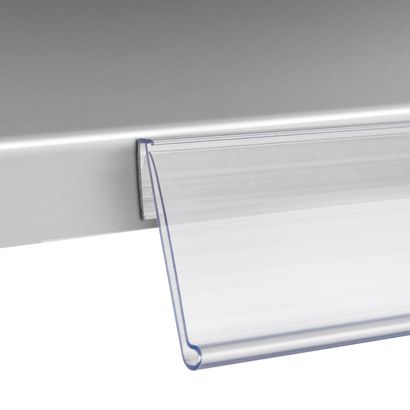 Prijsrail/scanrail NO, zelfklevend, 15° leeshoek 39 mm | 1000 mm | transparant 