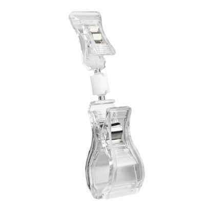 Sign-Clip met kleine klem en grote klem, transparant 