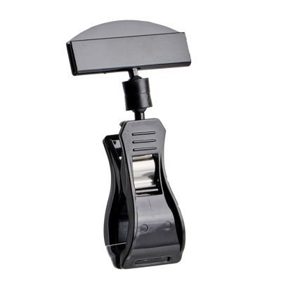 Sign-Clip met grote klem en prijskaarthouder zwart 