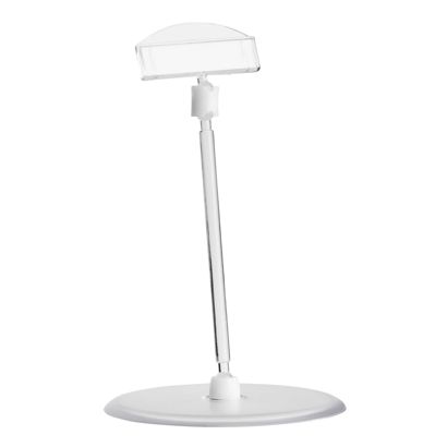 Sign-Clip met prijshouder en basisschijf (Ø 90 mm), 10 cm verlenging, transparant 