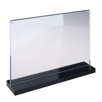 Magnetische T-standaard met zwarte voet liggend formaat | A4 210 x 297 mm