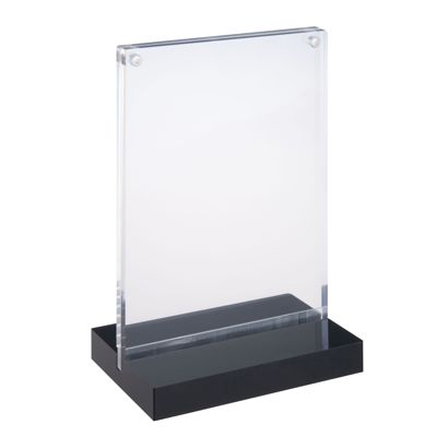 Magnetische T-standaard met zwarte voet staand formaat | A6 - 105 x 148 mm