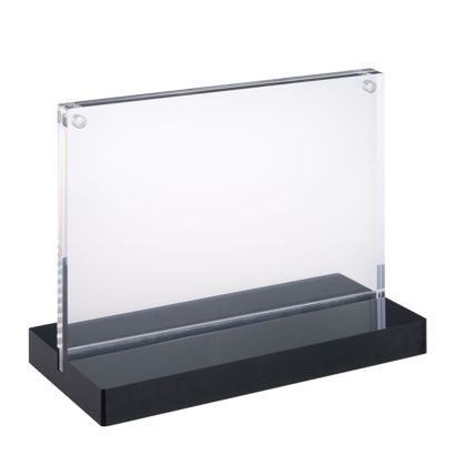 Magnetische T-standaard met zwarte voet liggend formaat | A6 105 x 148 mm