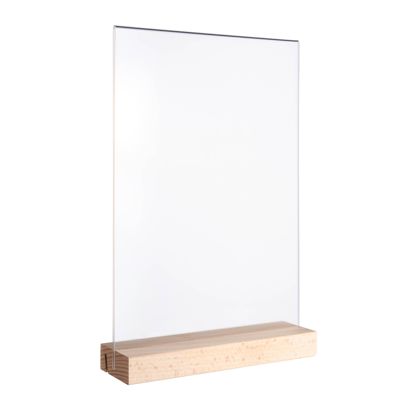 Tafelstandaard MODUL, acrylglashoes met houten voet null | null | A4