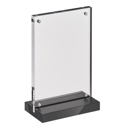magnetische T-standaard met matzwarte voet staand formaat | A6