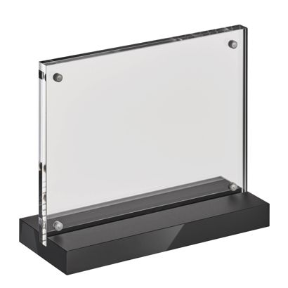 magnetische T-standaard met matzwarte voet liggend formaat | A6