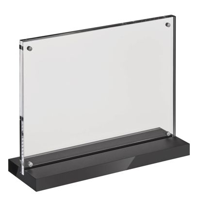 magnetische T-standaard met matzwarte voet liggend formaat | A5