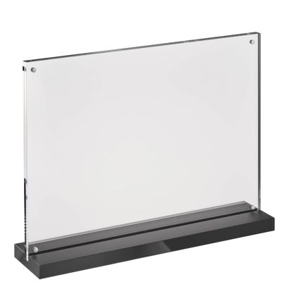 magnetische T-standaard met matzwarte voet liggend formaat | A4