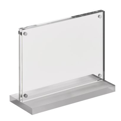 magnetische T-standaard met transparante, matte voet liggend formaat | A6