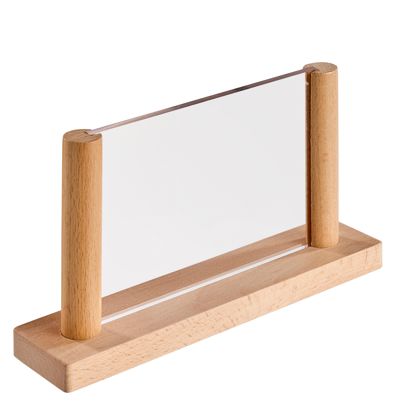 Tafelstandaard met 2 acrylpaten 100 x 150 mm