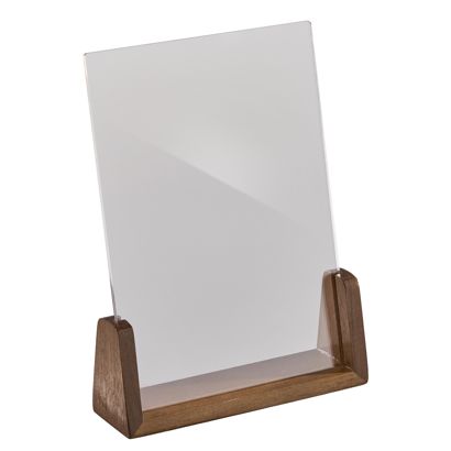 Tafelstandaard hout LignoLine A5 - 148 x 210 mm  | staand formaat  | acryl (PMMA)|Notenhout 