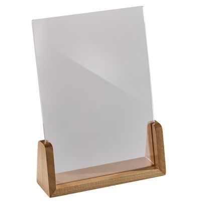 Tafelstandaard hout LignoLine A5 - 148 x 210 mm  | staand formaat  | beukenhout|acryl (PMMA) 