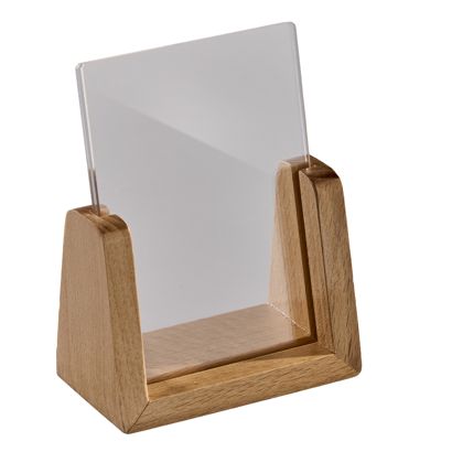 Tafelstandaard hout LignoLine A7 - 74 x 105 mm  | staand formaat  | beukenhout|acryl (PMMA) 