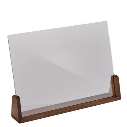 Tafelstandaard hout LignoLine A4 - 297 x 210 mm  | liggend formaat  | acryl (PMMA)|Notenhout 