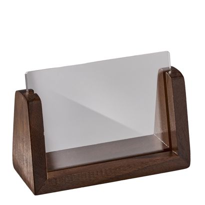 Tafelstandaard hout LignoLine A7 - 105 x 74 mm  | liggend formaat  | acryl (PMMA)|Notenhout 