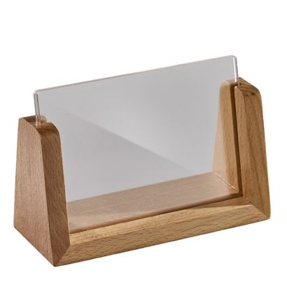 Tafelstandaard hout LignoLine A7 - 105 x 74 mm  | liggend formaat  | beukenhout|acryl (PMMA) 
