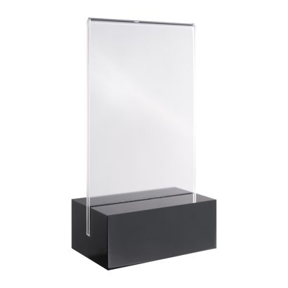 Tafelstandaard MODUL, acrylglashoes met acrylvoet null | A7 | null