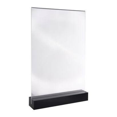 Tafelstandaard MODUL, acrylglashoes met acrylvoet null | A4 | null