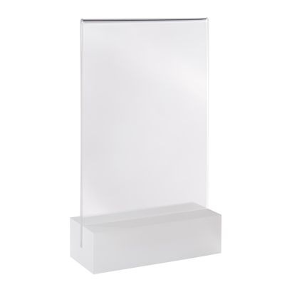 Tafelstandaard MODUL, acrylglashoes met acrylvoet null | A6 | null