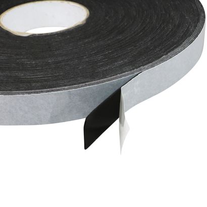 Dubbelzijdig PE-foamtape, zwart, 1 mm dik, sterk hechtend, EL100-02 25 mm