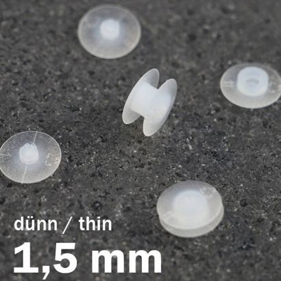 Kunststof drukknopjes, dunne uitvoering null | 10 mm | 1,5 mm