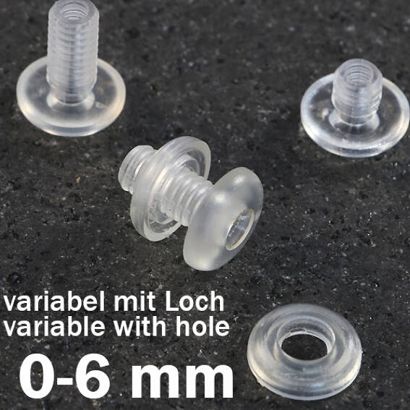 Doorvoerbus, kunststof, transparant 6 mm