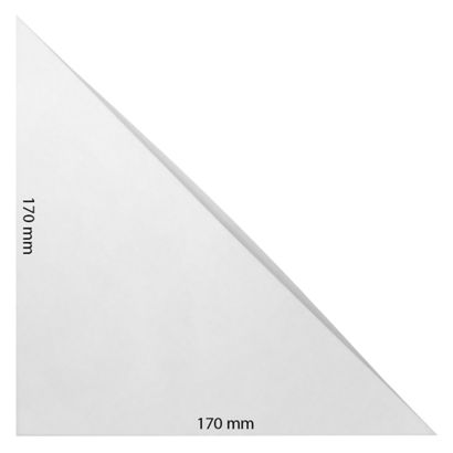 Driehoek insteekhoezen, zelfklevend,  folie, transparant 170 x 170 mm 