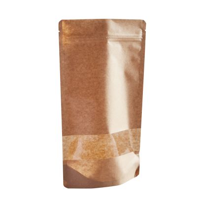 Stazakken kraftpapier met venster 180 x 290 mm | null