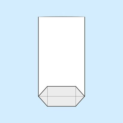 Kruisbodemzak, OPP-folie 100 x 175 mm